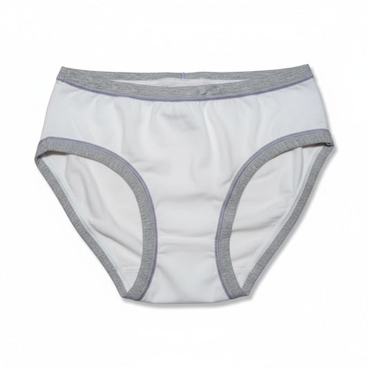 Culotte blanche à bord gris – coton doux et confortable