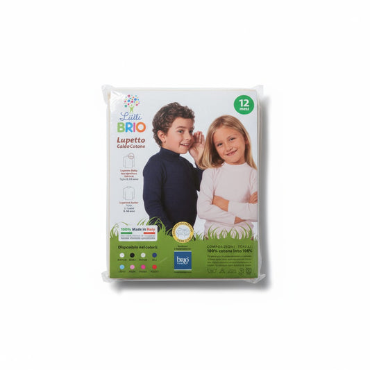 Sous-pull bébé bleu marine à col roulé – 100 % coton chaud