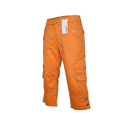 Pantalon cargo 3/4 orange pour enfant – Style casual et pratique