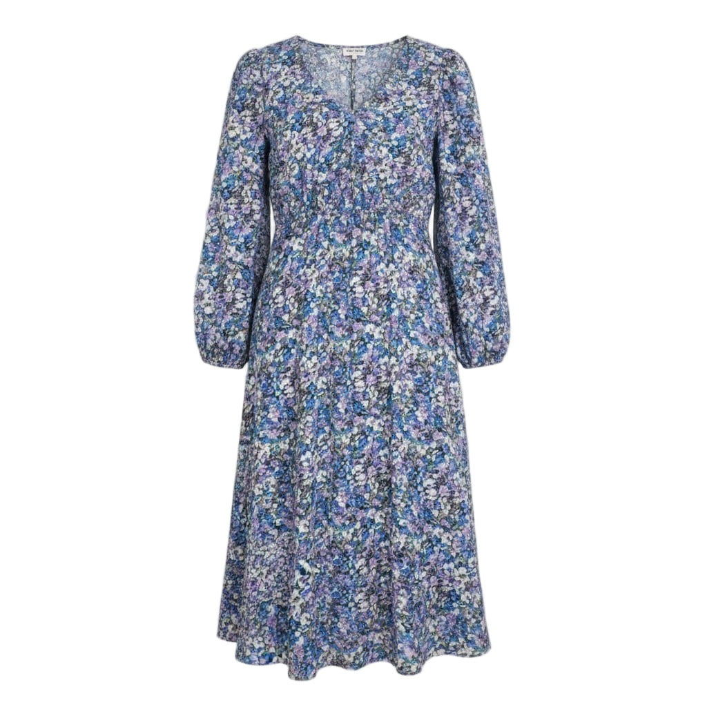 Robe longue fleurie à manches longues – élégance et confort printanier