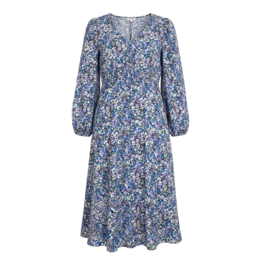 Robe longue fleurie à manches longues – élégance et confort printanier