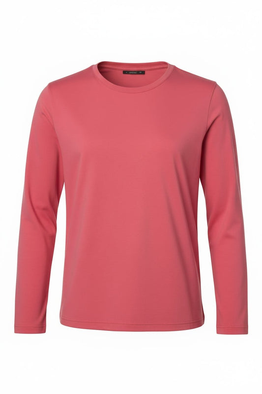 T-shirt à manches longues pour fille – rose corail doux
