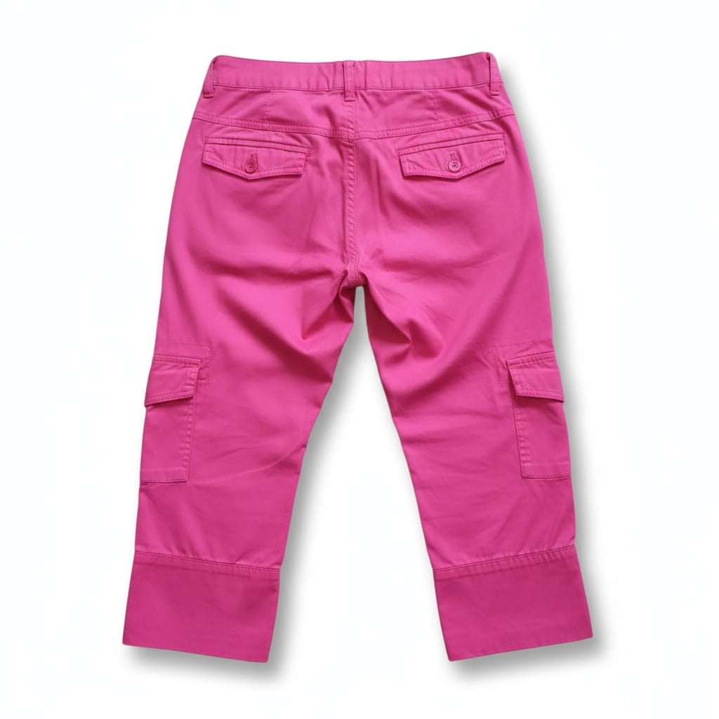 Pantalon cargo 3/4 rose foncé pour enfant – Style casual et pratique