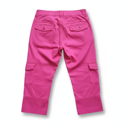 Pantalon cargo 3/4 rose foncé pour enfant – Style casual et pratique