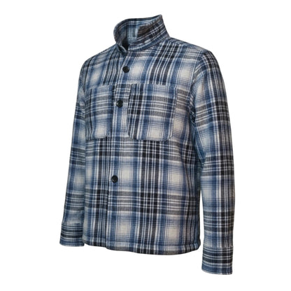 Surchemise à carreaux bleue pour homme – style chaud et décontracté