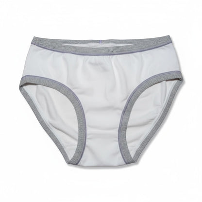 Culotte blanche à bord gris – coton doux et confortable