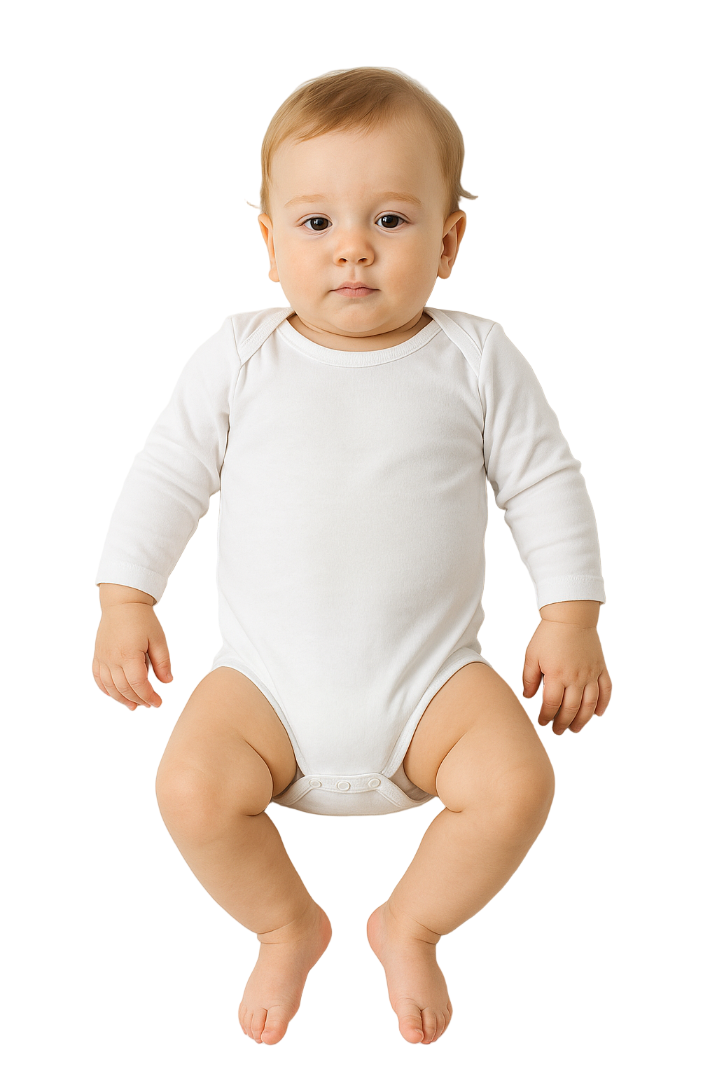 Body bébé blanc à manches longues