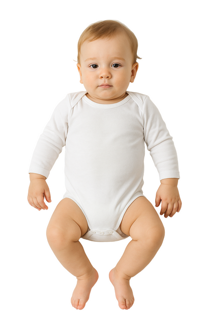 Body bébé blanc à manches longues