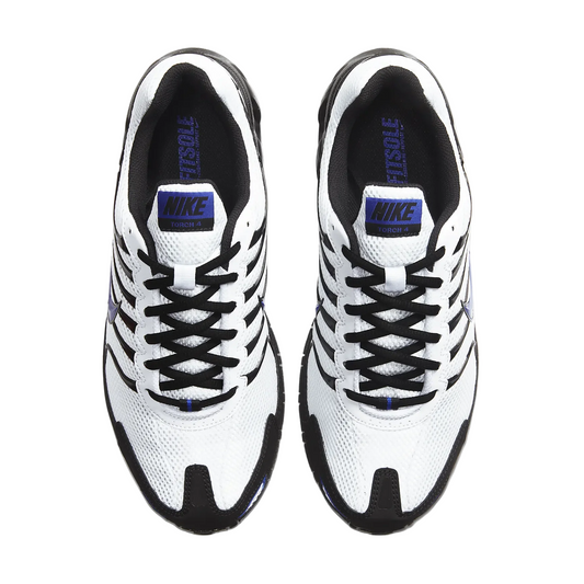 Chaussures Nike Air Max Torch 4 – Blanc, Noir et Bleu – Confort et style sportif