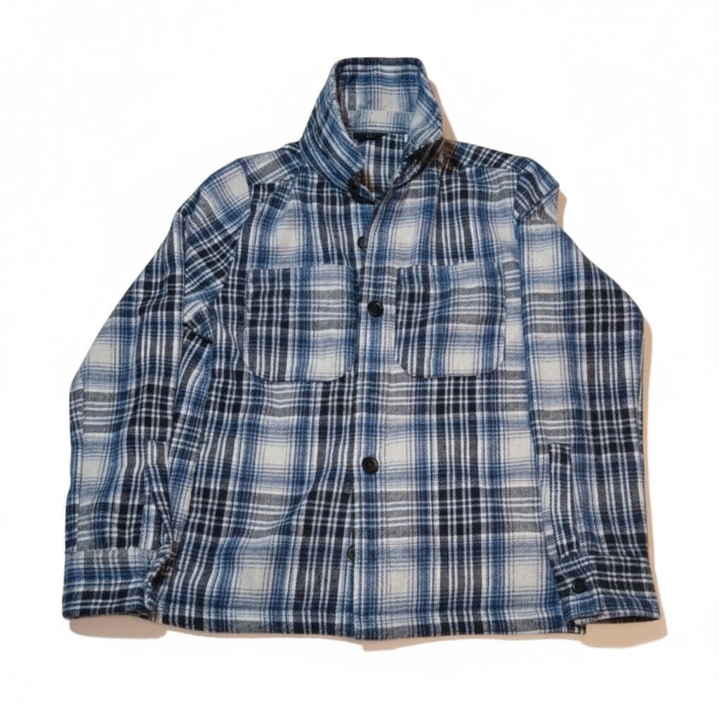 Surchemise à carreaux bleue pour homme – style chaud et décontracté