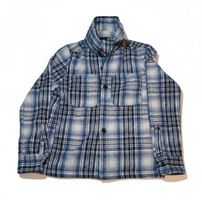 Surchemise à carreaux bleue pour homme – style chaud et décontracté