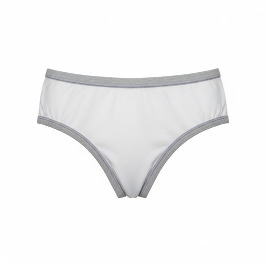 Culotte blanche à bord gris – coton doux et confortable