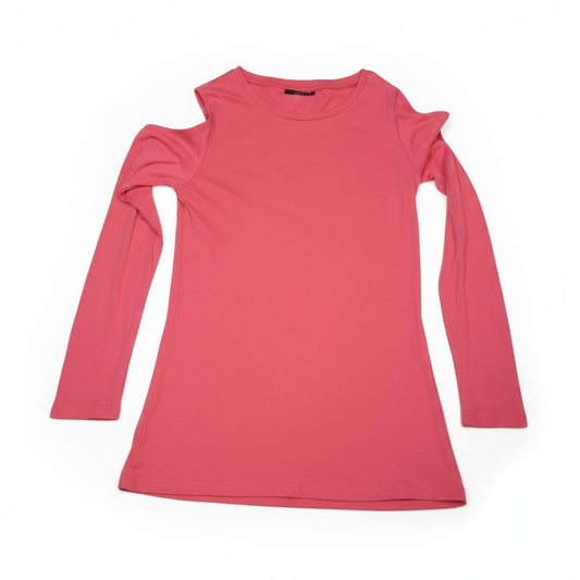 T-shirt à manches longues pour fille – rose corail doux