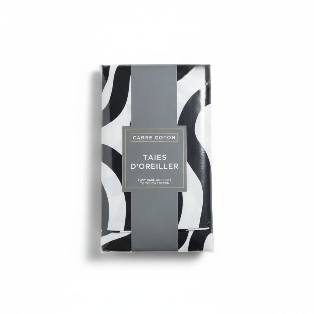 Paire de taies d’oreiller Carré Coton – 63x63 cm, confort et élégance