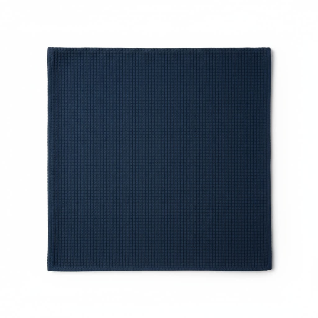 Housse de coussin bleu marine – Texture nid d’abeille élégante