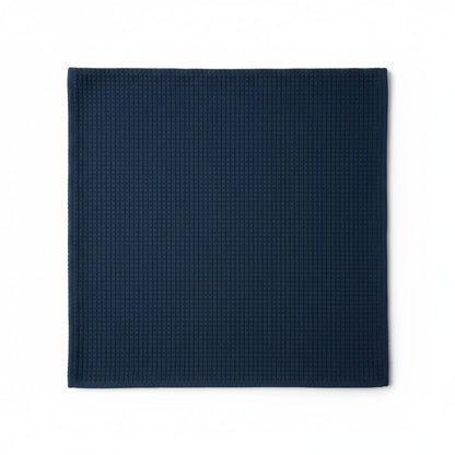 Housse de coussin bleu marine – Texture nid d’abeille élégante