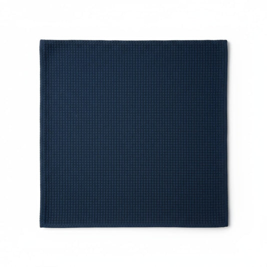 Housse de coussin bleu marine – Texture nid d’abeille élégante