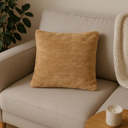 Housse de coussin couleur sable – Douce et élégante