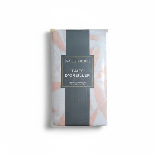 Paire de taies d’oreiller Carré Coton – 63x63 cm, confort et élégance