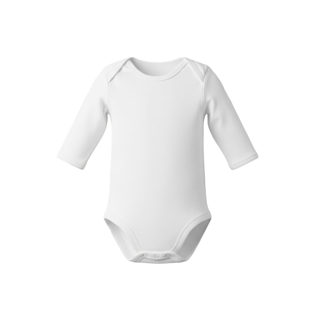 Body blanc à manches longues pour bébé – coton doux et confortable