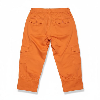 Pantalon cargo 3/4 orange pour enfant – Style casual et pratique