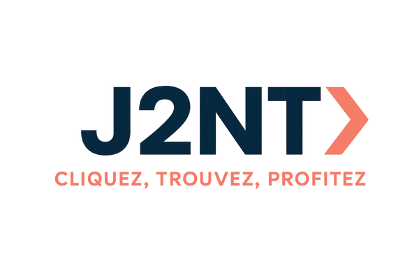 fais moi un logo J2NT Cliquez, Trouvez, Profitez