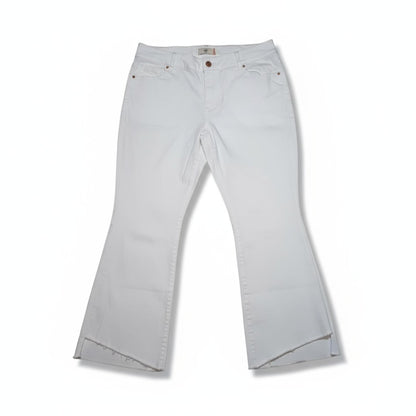 Jean blanc femme évasé taille haute – Coupe bootcut élégante