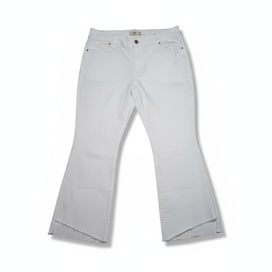 Jean blanc femme évasé taille haute – Coupe bootcut élégante