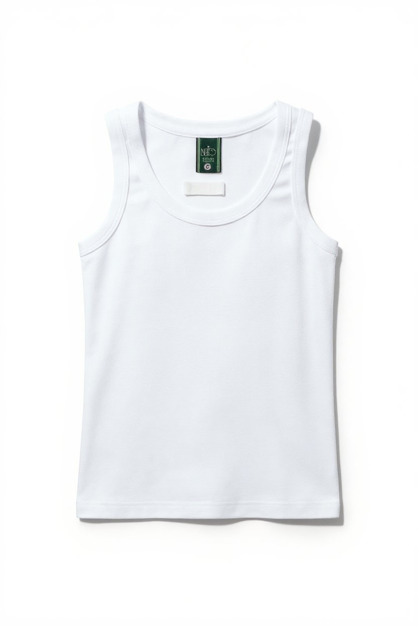 Débardeur blanc enfant Brio Bimbi – Coton anallergique et respirant