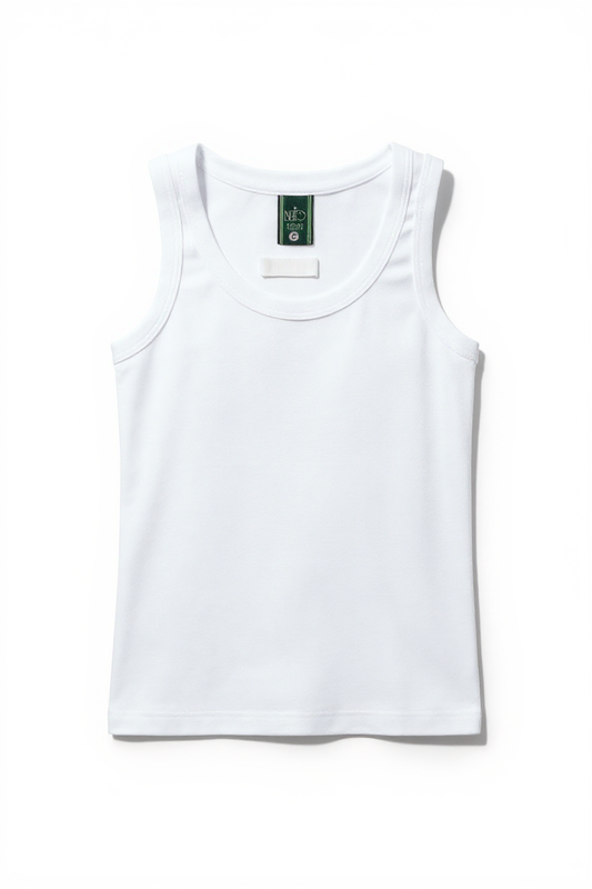 Débardeur blanc enfant Brio Bimbi – Coton anallergique et respirant