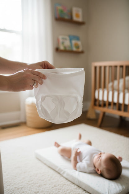 Protège-couche blanc imperméable pour bébé – Réutilisable et confortable